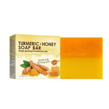 Мыло с медом и койевой кислотой Мыло с койевой кислотой для гиперпигментации от темных точек Мыло с койевой кислотой для удаления темных точек Мыло для лица и тела Мыло для ванны и душа Мыло для умывания лица 100 г жёлтый