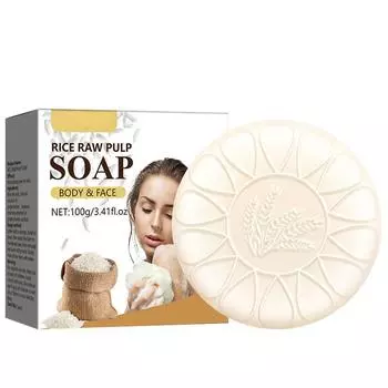 Мыло с рисовыми эссенциями 100 г - освежающее и ароматное мыло для лица и тела для чистой и ухоженной кожи One Size