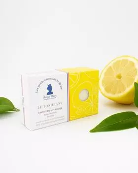 Мыло-тоник с эфирным маслом лимона для лица и тела