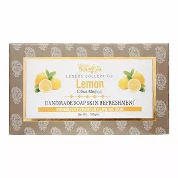 Мыло твердое ручной работы для кожи лица и тела Антибактериальное Лимон Aasha Herbals (Ааша Хербалс), 100г