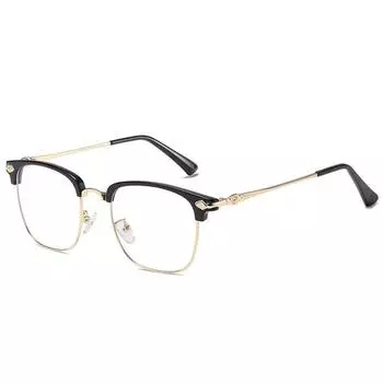 Myopia Glasses, Anti-Blue Light And Radiation-Resistant Glasses, Male Tide Myopia Flat Glasses, Ruffian Handsome Eye Frame Frame no degree [anti-blue lens]