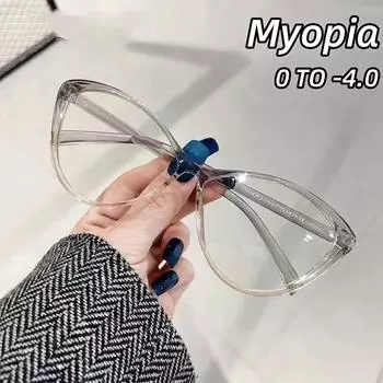 Очки для близорукости, женские и мужские очки, очки для близорукости в европейском и американском стиле, кошачий глаз, очки для близорукости с диоптрией от -1,0 до -4,0 0
