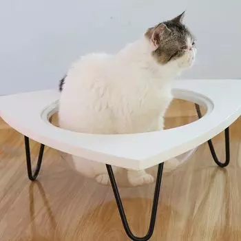 MYPETMYPAL Кошачий космический корабль, кошачья кровать, капсула для кошек, прозрачная капсула, компактная, стильная, для снятия стресса, инструкция по эксплуатации прилагается
