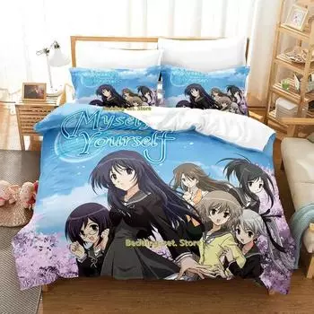Myself ; Yourself Bedding Set Single Twin Full Queen King Size Bed Set Adult Kid Bedroom Duvetcover Sets Anime parure de lit Bed 70x133cm 2pcs