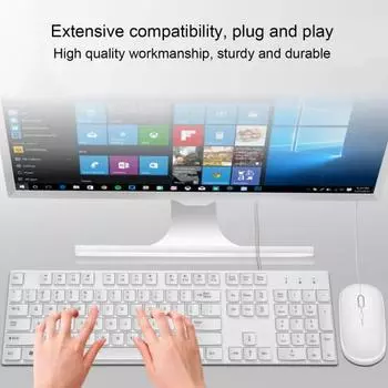 Мышь для ноутбука, стабильный сигнал, многофункциональное клавишное управление белый