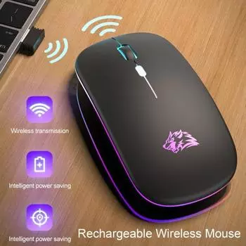 Мышь Красочная подсветка Эргономичные компьютерные аксессуары серый