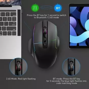 Мышь RGB Cool, эргономичная, с регулируемым разрешением для ноутбука