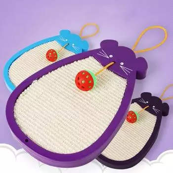 Мышь Тип Натуральный Сизаль Ремень Шарик Колокольчик Кошка Царапина Доска