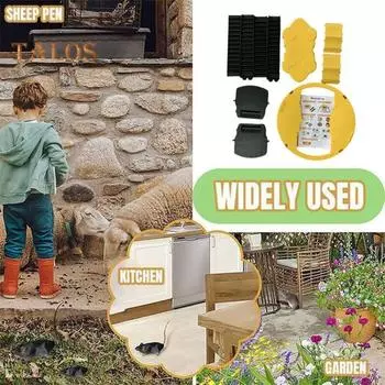 Мышеловка с откидной крышкой для помещений и улицы, автоматический сброс, многоразовое использование, не требуется клей, крышка для ведра объемом 5 галлонов, устройство для ловли мышей и крыс жёлтый