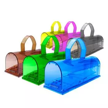 Мышеловка Водонепроницаемая, с гладкими краями, высокая чувствительность, прозрачная, простая в эксплуатации, контроль над мышами, эффективная клетка для ловли крыс, мышей, хомяков с ручкой серый