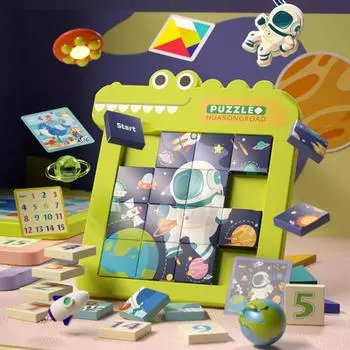 Мышление Логика Тренировка Яркий цвет Тонкий Интересный номер Животное Слайд Головоломка Single розовый