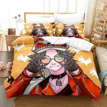 Mysta Rias Bedding Set Single Twin Full Queen King Size Bed Set Adult Kid Bedroom Duvet cover Sets 3D Print Anime Kawaii Girls US King 264x228cm