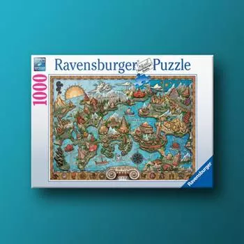 Mysterious Atlantis 1000 Piece Jigsaw Puzzle Ravensburger, популярная корейская настольная игра