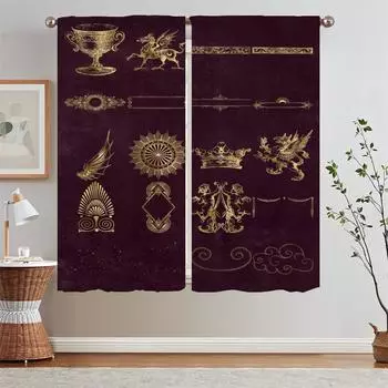 Mysterious European Object Constellation Tentacles Blackout Curtain for Living Room Decoration Children s Room Curtains Curls W50xH70cmx2pcs-CL