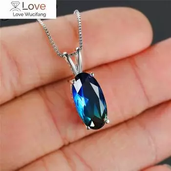 Mystic Rainbow Fire Crystal Big Oval Stone Подвеска Ключица Ожерелья Для Женщин Белое Золото Синий Зеленый Розовый Циркон Свадебное Чокер