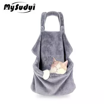 Mysudui теплый кошачий фартук для сна, теплая удобная грудь, одежда для кошек, портативное кошачье гнездо, зимняя кровать, выдвижной мешок для сна