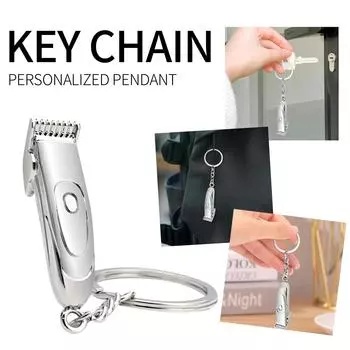 Мытье, резка, продувка, брелок, инструмент для моделирования парикмахерского искусства, брелок для резки нажатием One Size серебряный