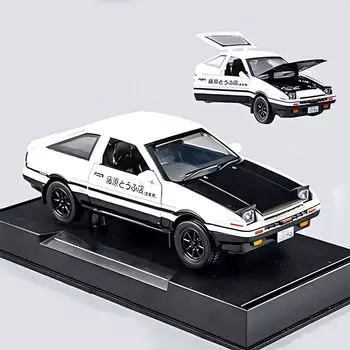 Mzexoma Initial D Toyota Trueno AE86 литая модель автомобиля из сплава спортивная игрушка для детей и взрослых игрушечная машина с инерционным механизмом (Черный А)