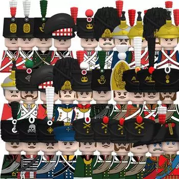 N001052 Новые средневековые наполеоновские войны солдаты всех стран фигурка герцог маршал меч детские мини строительные блоки игрушка подарок