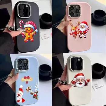 N100 Веселые рождественские мягкие чехлы для телефонов iPhone 15 16 Pro Max Xiaomi 11 Lite 5G NE Redmi 13C Note 11s 13 Покрытие Рамка Защитная задняя крышка камеры for iPhone 11