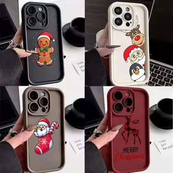 N102 Счастливого Рождества, Нового года, мягкие чехлы для телефонов с ангельскими глазками для Samsung S23 S24 Ultra S21 FE A54 A34 A13 A14 A06 A24 Realme OPPO, противоударный чехол Samsung A03