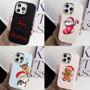 N102 Счастливого Рождества С Новым годом Мягкие чехлы для телефонов Samsung S24 S23 Plus A15 A12 A35 A54 Infinix Hot40i Покрытие Рамка Защитная задняя крышка для камеры Samsung A02