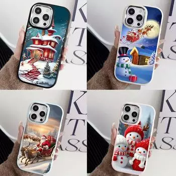 N103 Новогодний Веселый Рождественский дизайн Мягкие чехлы для телефонов Samsung S24 S23 Plus A15 A35 A54 Infinix Hot40i Покрытие Рамка Защитная задняя крышка для камеры Samsung A02