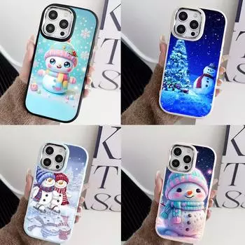 N104 рождественские и новогодние мягкие чехлы для телефонов Samsung S24 S23 Plus A15 A12 A35 A54 Infinix Hot40i Tecno рамка для покрытия камеры защитная задняя крышка Samsung A02