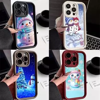 N104 Рождественский С Новым Годом Мягкие чехлы для телефонов Angel Eyes для Samsung S23 S24 Ultra S21 FE A54 A34 A13 A14 A06 A24 Realme12 Vivo OPPO Противоударный чехол Samsung A03