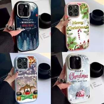 N106 Happy New Year Christmas мягкие чехлы для телефонов iPhone 16 Pro Max Xiaomi 11 Lite 5G NE Redmi 13C Note 11s рамка с покрытием защитная задняя крышка для камеры for iPhone 11