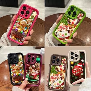 N107 Happy New Year Christmas art Мягкие чехлы для телефонов Angel Eyes для iPhone 16 15 14 13 11 Pro Max 8 7 6s Plus 12 mini XR XS Max SE Противоударный чехол for iPhone 11
