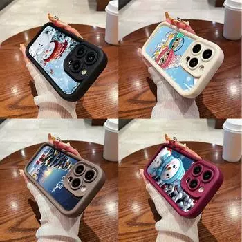 N110 С Новым годом, Рождеством, снеговиком, мягкие чехлы для телефонов с ангельскими глазками для Xiaomi 11 Lite 5G NE 14 Redmi note 13 12 11 10 Pro 13C A3, противоударный чехол Xiaomi 11 Lite/11 Lite 5G