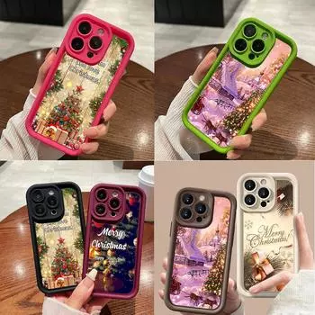 N114 Веселого Рождества desig art С Новым годом Мягкие чехлы для телефонов Angel Eyes для iPhone 16 15 14 13 11 Pro Max 8 7 6s Plus 12 XR XS Max Противоударный чехол for iPhone 11