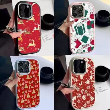 N115 Веселый рождественский дизайн С Новым годом Мягкие чехлы для телефонов iPhone 16Pro Max Xiaomi 11 Lite 5G Redmi 13C Покрытие Рамка Защитная задняя крышка для камеры for iPhone 11