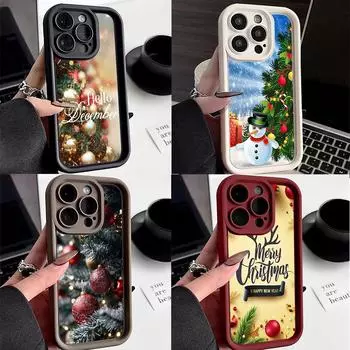N118 Новогодний Веселый Рождественский дизайн Мягкие чехлы для телефонов Angel Eyes для Samsung S23 S24 Ultra S21FE A54 A34 A13 A14 A06 A24 Realme12 Vivo Противоударный чехол Samsung A03