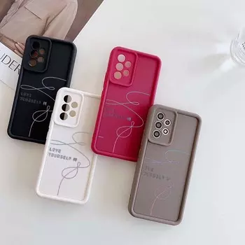 N17 Lovely Line art Мягкий силиконовый чехол для Samsung A05s A54 A25 A34 Xiaomi POCO X5 Redmi Note 12S Huawei P50 Honor 90 Чехол с ангельскими глазками Samsung A03