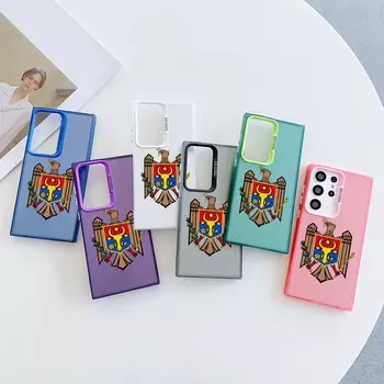 N21 Государственный герб Молдовы, мягкий чехол для телефона с мягкой каймой для Samsung S24 S22 S23 Ultra A54 A14 A34 A05 Xiaomi POCO X5 Pro Redmi Note 12S, твердая задняя крышка Samsung A02