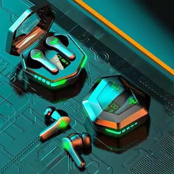 N35 Цифровая Bluetooth-гарнитура Настоящая беспроводная стереогарнитура 9D со светодиодным дисплеем Bluetooth-наушники чёрный