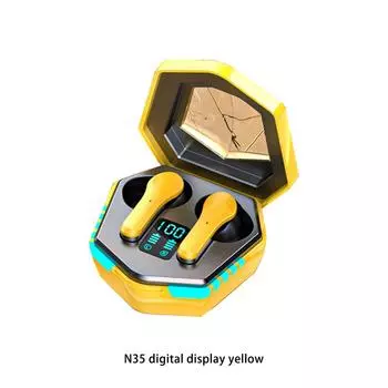 N35 Игровые наушники Touch Earbuds с RGB подсветкой Беспроводная гарнитура серый