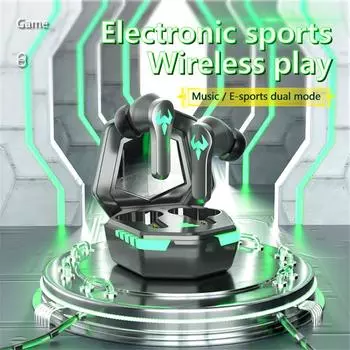 N35 TWS Беспроводные стереонаушники Bluetooth 5.2 с низкой задержкой, игровая музыка, двухрежимная гарнитура, спортивные наушники с микрофоном для Android IOS чёрный