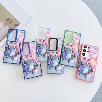 N48 Ваза с цветочным пионом и мягкой каймой, чехол для телефона Samsung S24 S22 S23 Ultra S20 FE A54 A14 A34 A24 A15 Xiaomi POCO X5 Pro Redmi Note 12, твердая задняя крышка Samsung A02