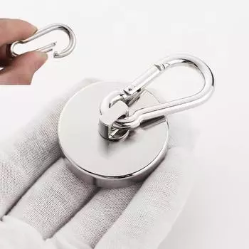 N52 Магнитные крючки прочные сверхпрочные неодимовые магнитные крючки с поворотными карабинами для кухни, ключ 1 шт. Магнитный материал