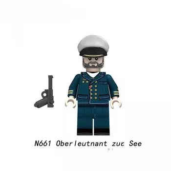 N661-N666 Капитан ВМФ Командир подводной лодки Матрос Радист Наводчик Модель Конструктор MOC Кирпичики Набор Подарки Игрушки