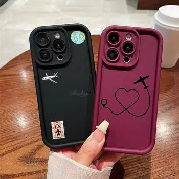 N68 траектория полета самолета art Мягкие чехлы для телефонов «ангельские глазки» для Samsung A54 A34 A14 S23 S24 Ultra S20 FE Xiaomi Redmi Note 13 12C противоударный чехол Samsung A03