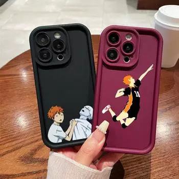 N69 Anime Haikyuu X Reader art Мягкие чехлы для телефонов с ангельскими глазками для Samsung A54 A34 A14 S23 S24 Ultra S20 FE Xiaomi Redmi Note 13 12C Противоударный чехол Samsung A03