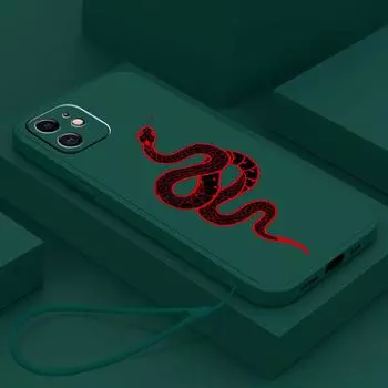 N73 Черный золотой змеиный дизайн с ремешком Силиконовые чехлы для телефонов с прямыми краями для iPhone 15 Pro Max Samsung A54 A14 S23 S24 Ultra S20FE Противоударный чехол for iPhone 15 Plus