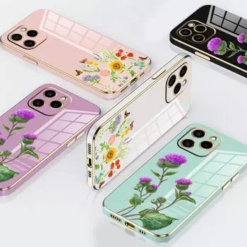 N75 бабочки цветы покрытие края Мягкие чехлы для телефонов из ТПУ для Samsung A54 A13 A14 S24 Plus S23 Ultra S20 S21 FE A55 A05 A52s противоударный чехол Samsung A03