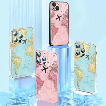 N90 Maps арт-дизайн Покрытие края Мягкие чехлы для телефонов из ТПУ для Xiaomi 14 Poco M5s X5 F6 Redmi 13C 12C 8 Note 12 10 11 13 Pro Plus Противоударный чехол Xiaomi Poco F1