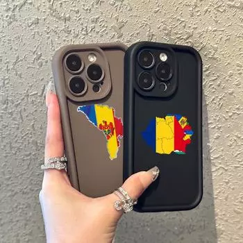 N91 Флаг Молдовы, мягкие чехлы для телефонов с ангельскими глазками для iPhone 15, 14, 12, 11 Pro Max 13 mini 7 8 6S Plus XS Max XR SE, противоударный чехол-бампер for iPhone 15 Pro Max