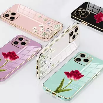 N93 Мягкие чехлы из ТПУ с покрытием пион для Samsung A54 A13 A14 S24 Plus S23 Ultra S20 S21 FE A55 A05 A52s противоударный чехол Samsung A03